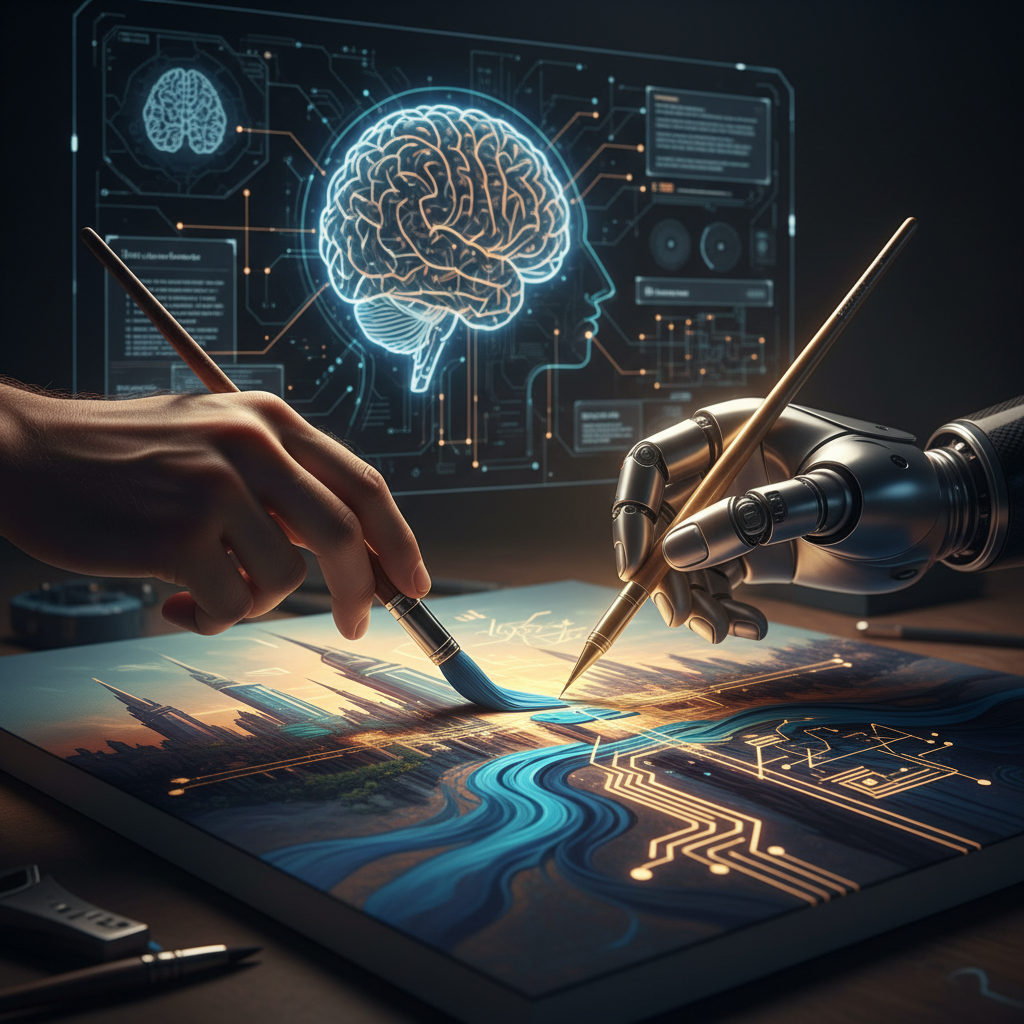 S&uuml;ni İntellekt və İnsan Yaradıcılığı: Rəqabət, yoxsa Simbioz?