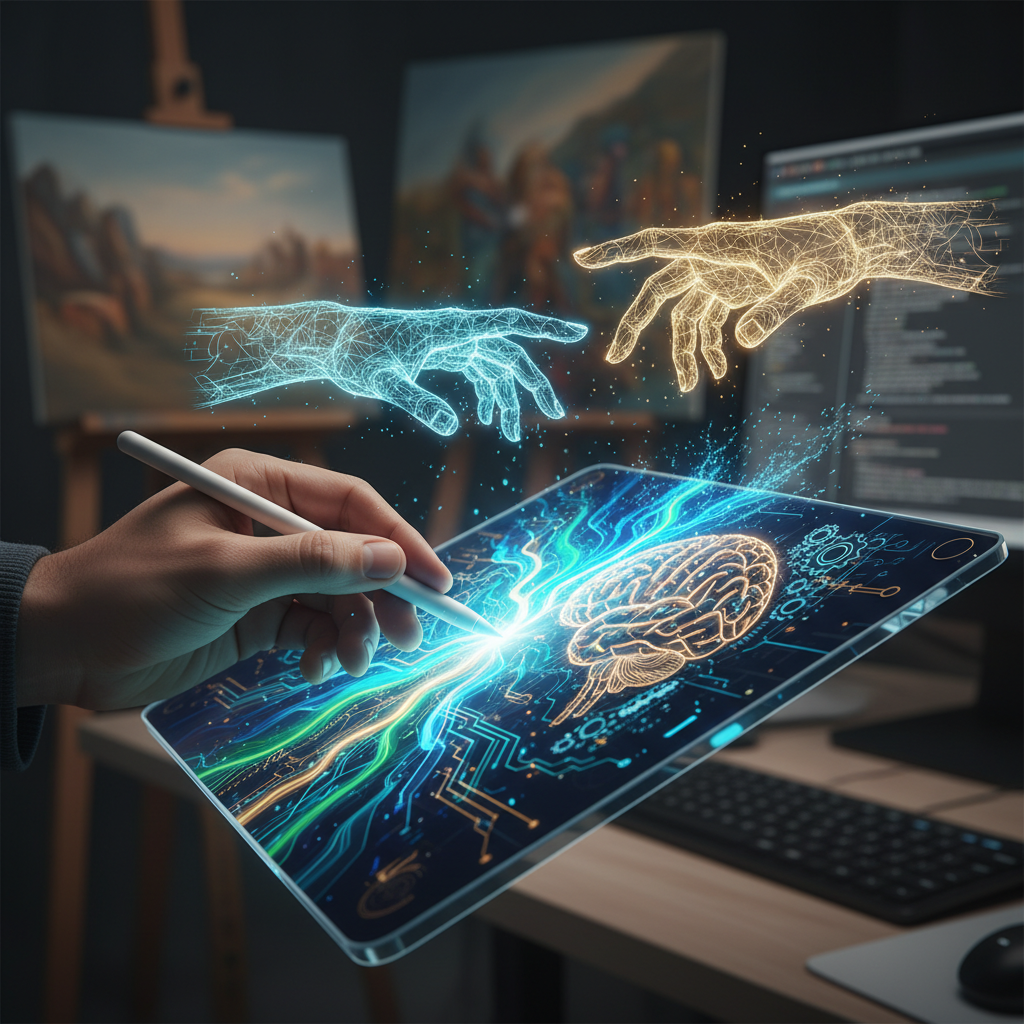 S&uuml;ni İntellekt və İnsan Yaradıcılığı: Rəqabət, yoxsa Simbioz?