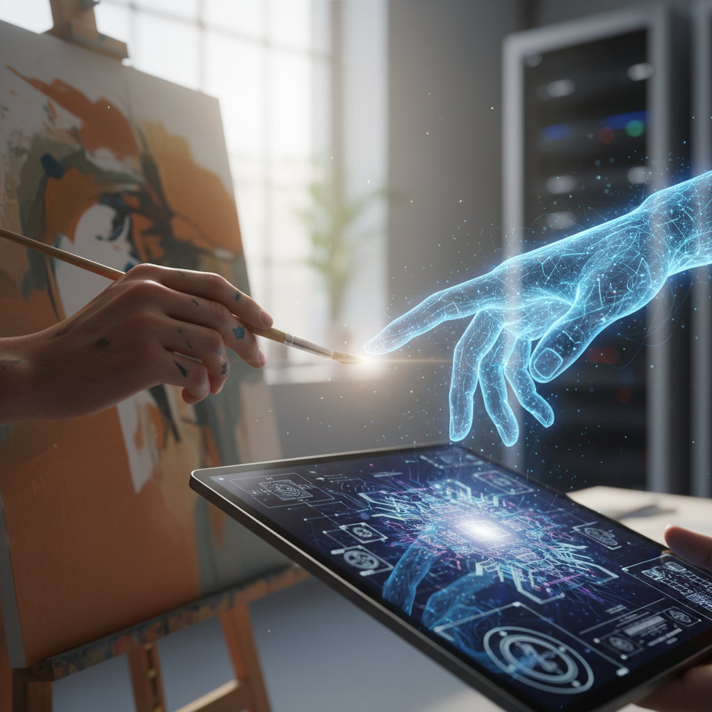 S&uuml;ni İntellekt və İnsan Yaradıcılığı: Rəqabət, yoxsa Simbioz?