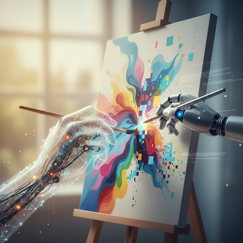 S&uuml;ni İntellekt və İnsan Yaradıcılığı: Rəqabət, yoxsa Simbioz?