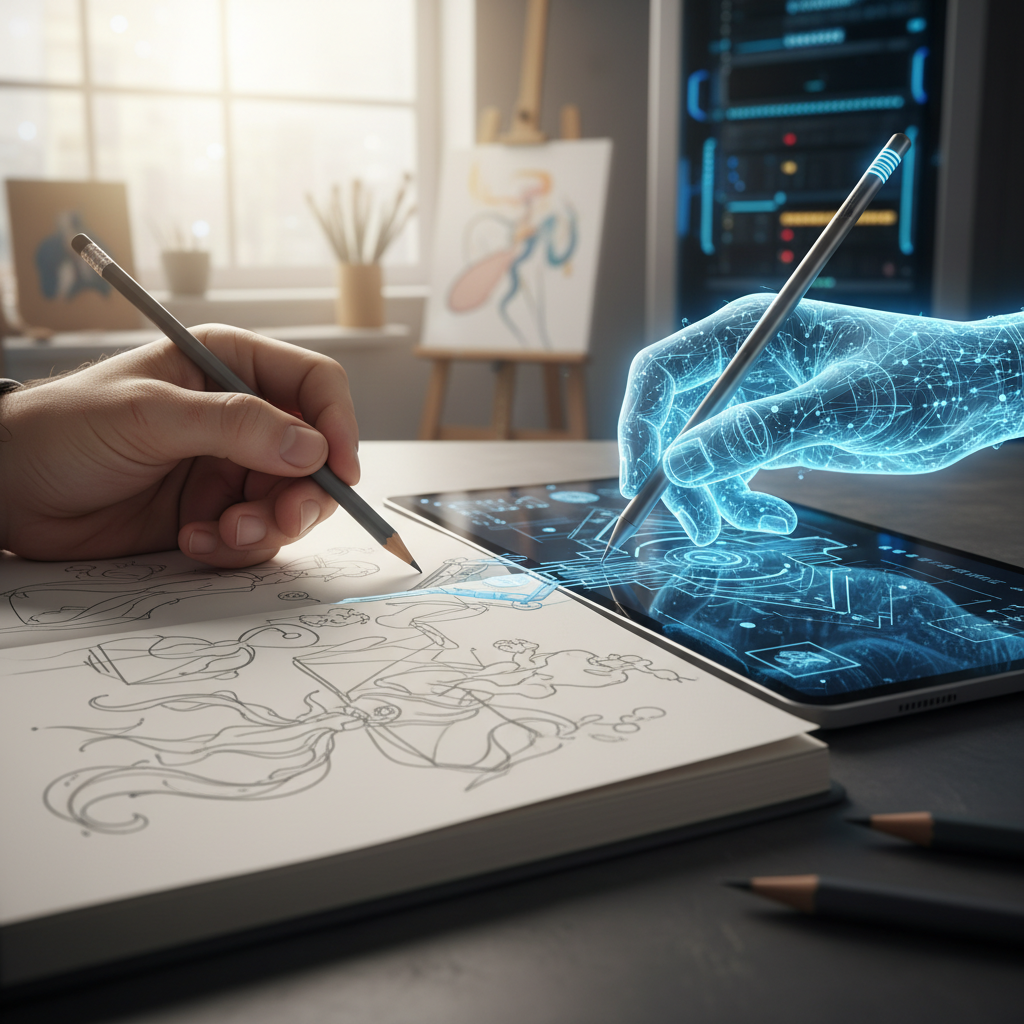 S&uuml;ni İntellekt və İnsan Yaradıcılığı: Rəqabət, yoxsa Simbioz?